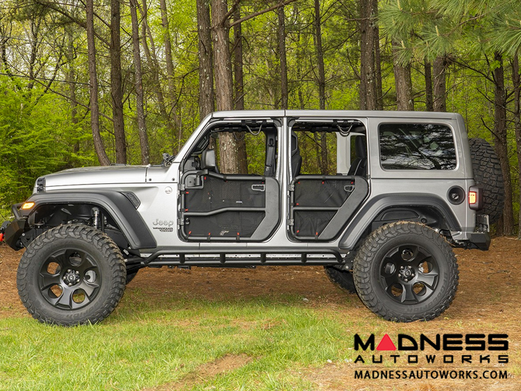 Jeep Wrangler JL Fortis Tube Door Covers - Front - Black